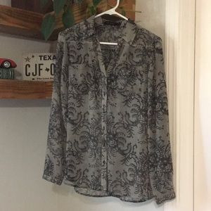 Sheer Patterned Blouse